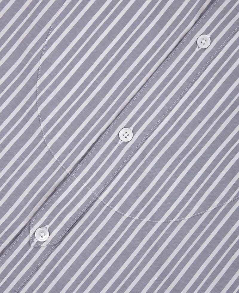Grey Stripes Mao Shirt