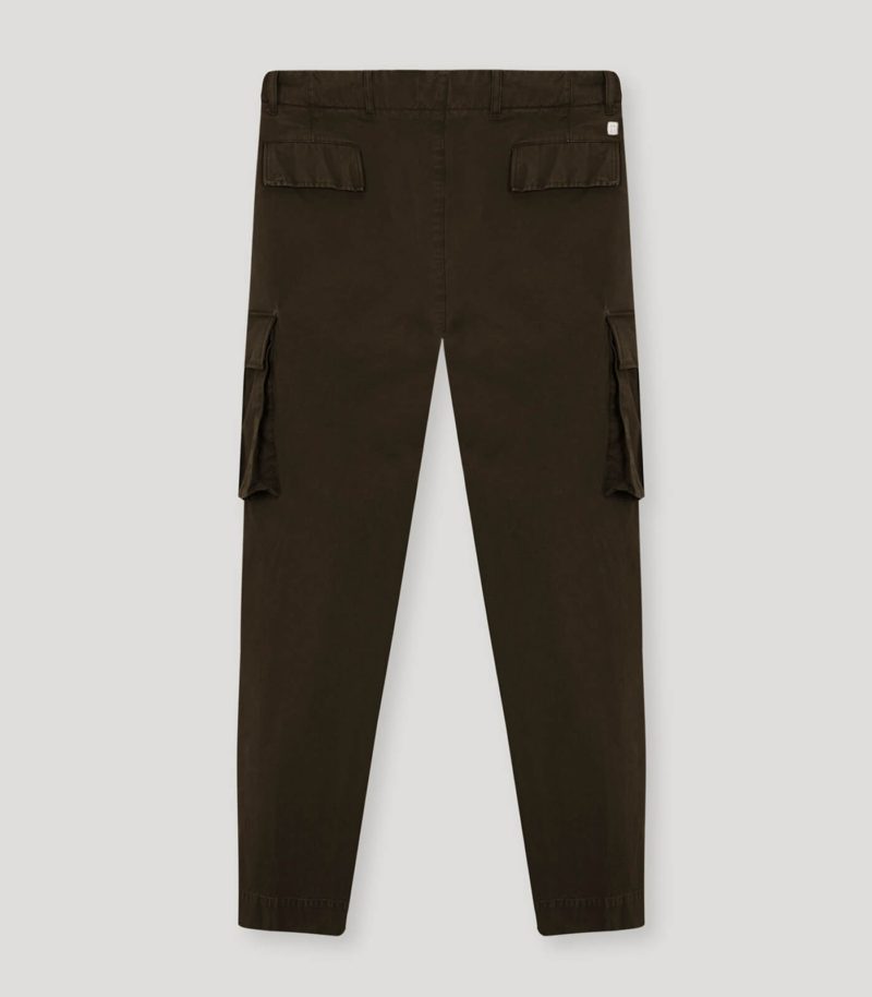 Khaki Grid-Like Tomi-Cargo Trousers