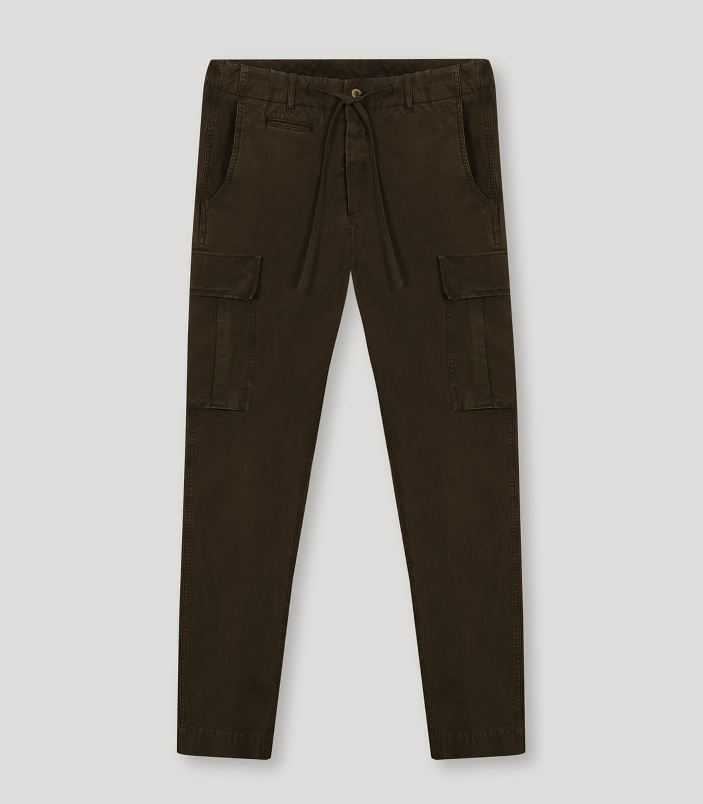 Khaki Grid-Like Tomi-Cargo Trousers