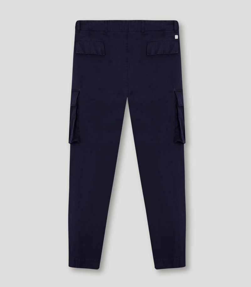 Navy Grid Like Tomi-Cargo Trousers
