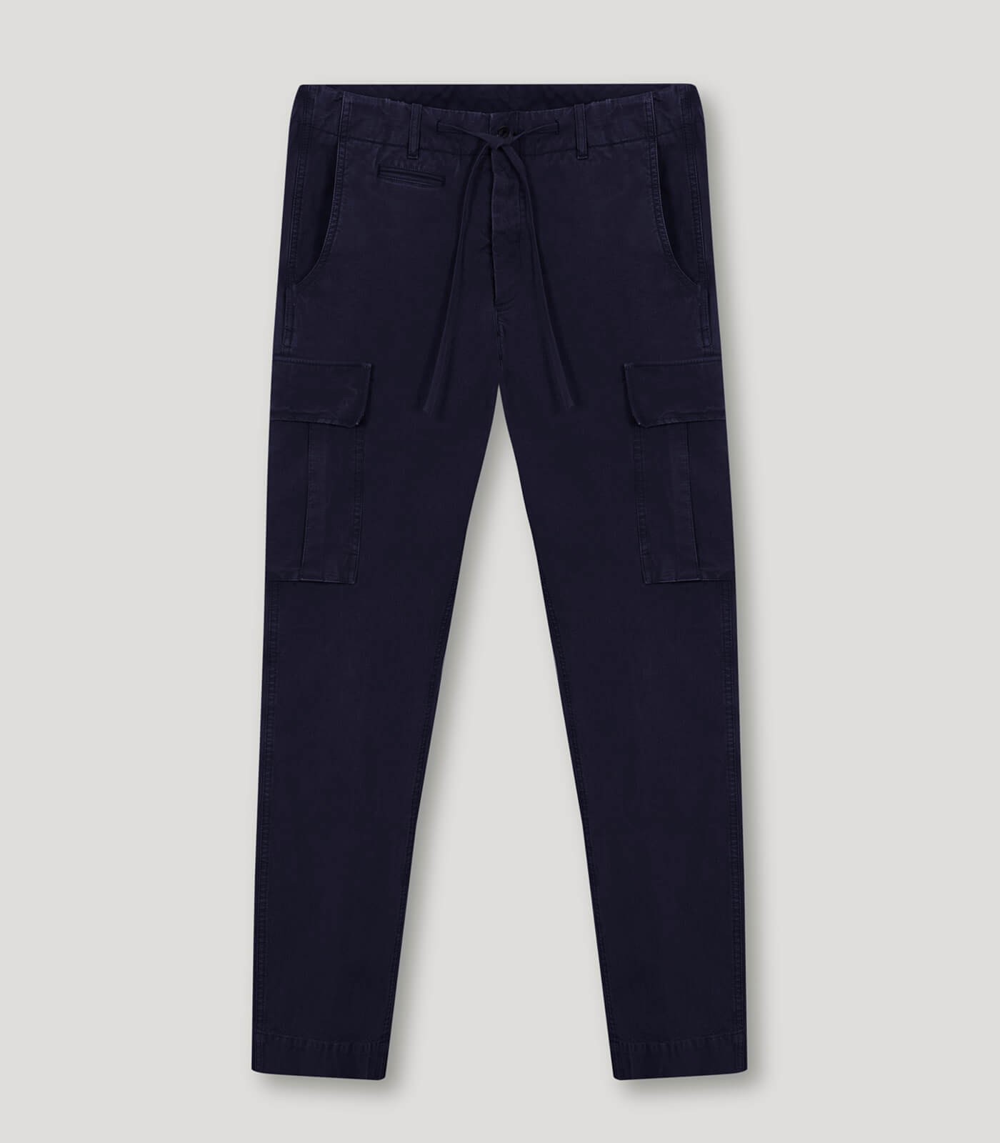 Navy Grid Like Tomi-Cargo Trousers