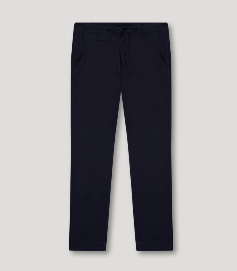 Navy Cotton-Linen Tomi Trousers SS22