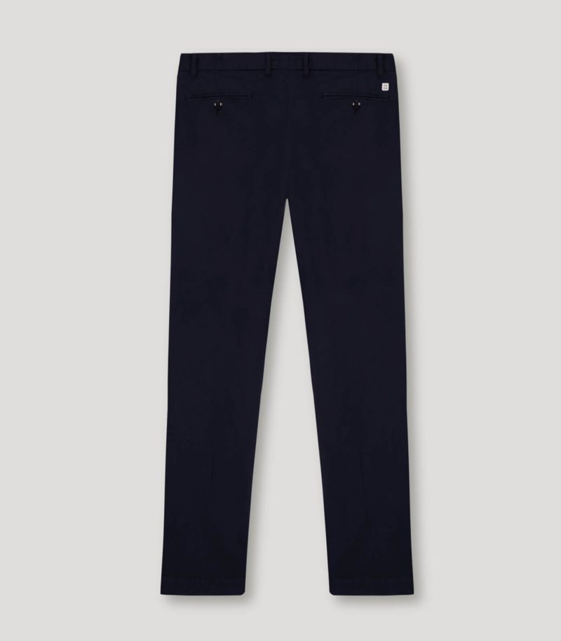 Navy Cotton-Linen Tomi Trousers SS22