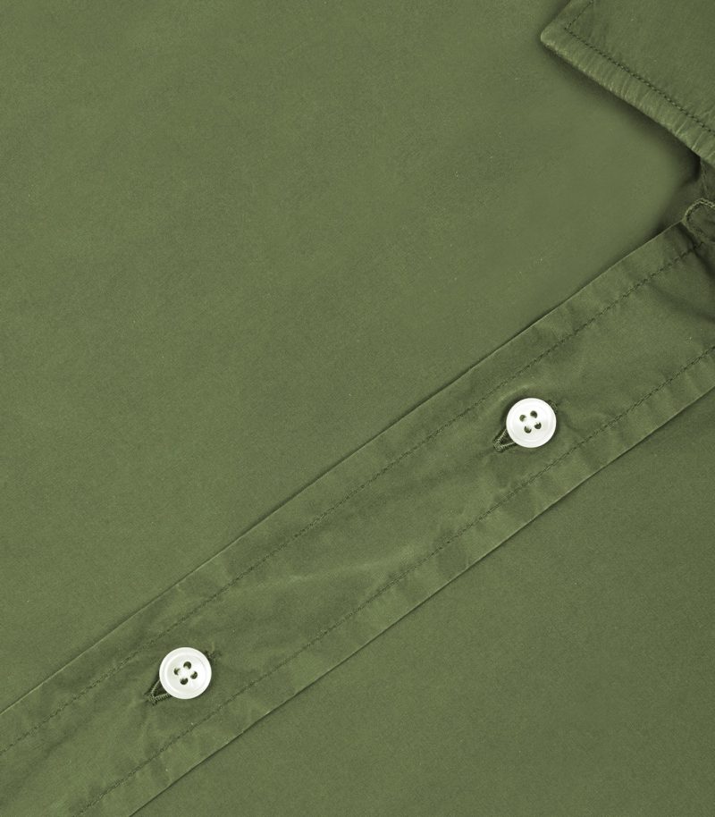 Green Cutaway Casual Shirt
