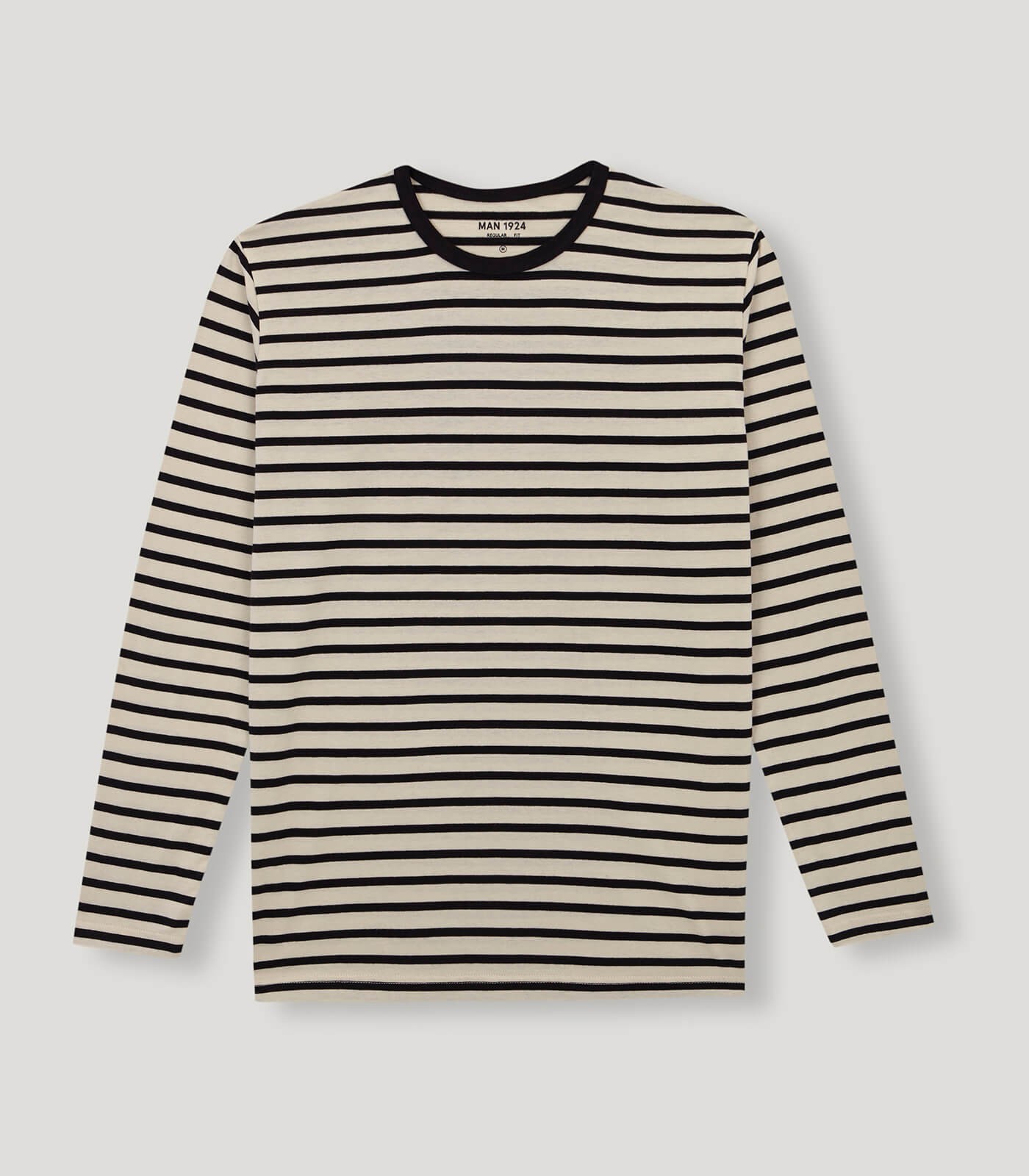 Striped Ecru-Black Long Sleeve T-Shirt SS22