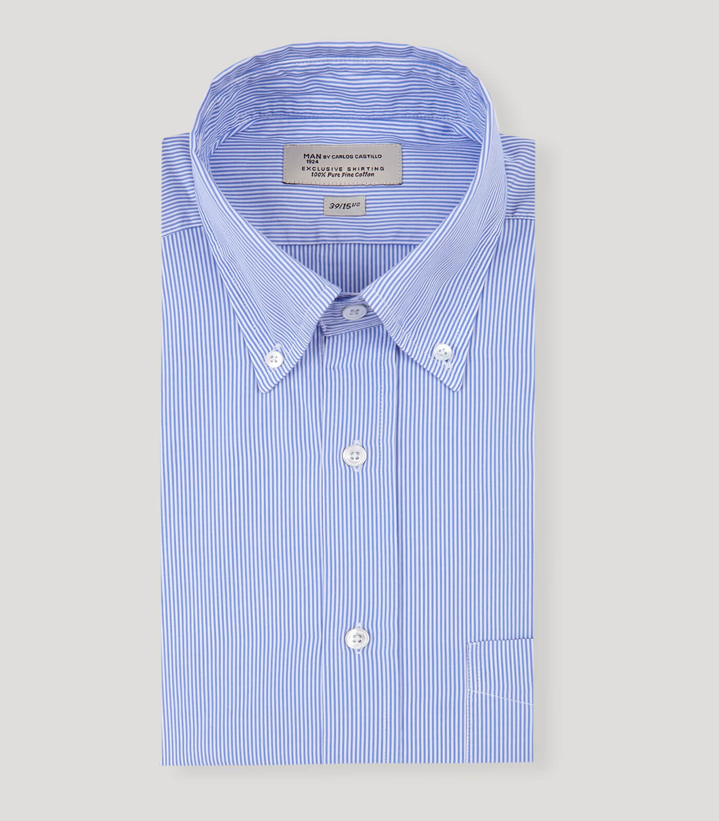 Blue- White Striped Button Down Casual Shirt