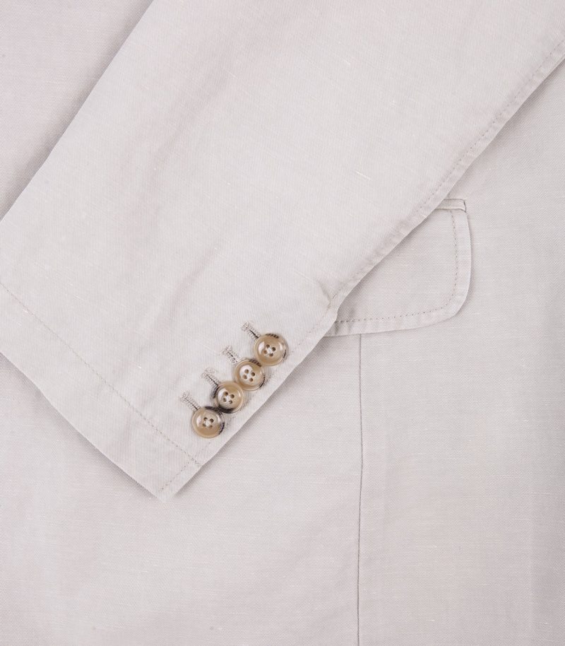 Ecru Cotton-Linen Kennedy Jacket